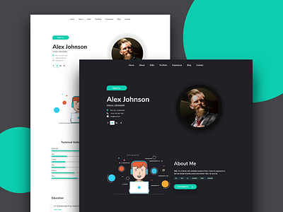 Maha CV / Resume Template 2019 app color creative cv cv resume template design html illustration landing page portfolio theme trendy ui ux website