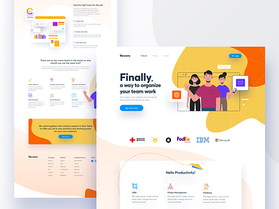 Project management Landing page 2019 design trend app business concept design hyperlab landing page design project management landing page shapes theme ui ui design user experience design user interface user interface design ux uxdesign website design