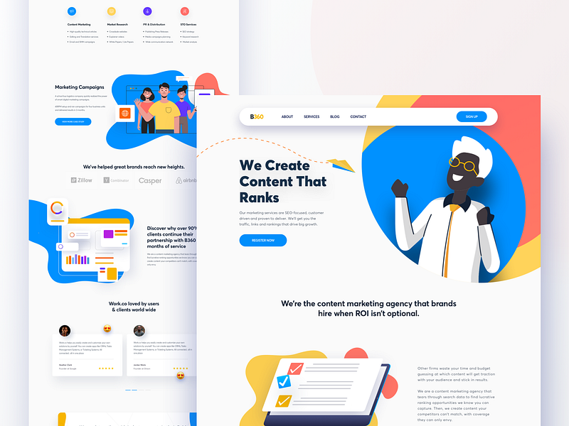 B360 Landing Page by Shamin Yassar for Orizon: UI/UX Design Agency on ...