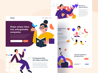 Agency Landing page Exploration 2019 2020 agency website business concept design contact page frontend development illustration landing page design orizon trend 2020 ui user experience designer user interface design ux website