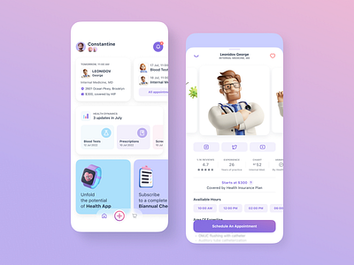 Health App Redesign Concept app bloodtest checkup health insurance medical mobile screening ui ux