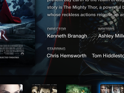 Mighty Thor app ipad movies thor ui