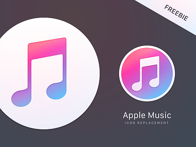 Apple Music Replacement Icons apple freebie icon mac music replacement