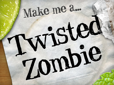 Twisted Zombie drinking fun hack night iphone retina riot ui zombies
