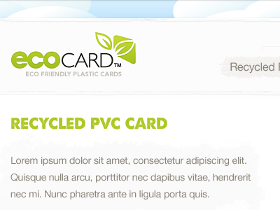 Ecocard Redesign ecofriendly recycle redesign