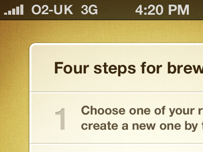 Four Steps app iphone retina texture