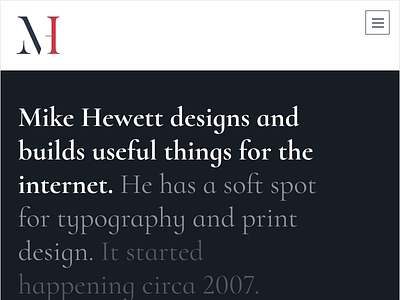Portfolio Homepage minimalist portfolio typography web design