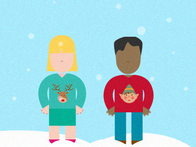 learndirect S'Elfie christmas content illustration social