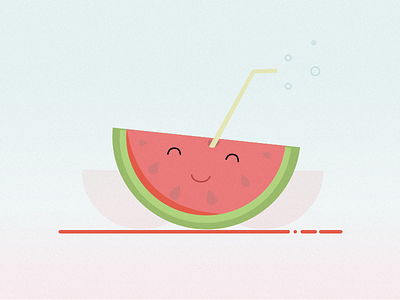 Watermelon Dribbble app food illustration juice smoothie watermelon