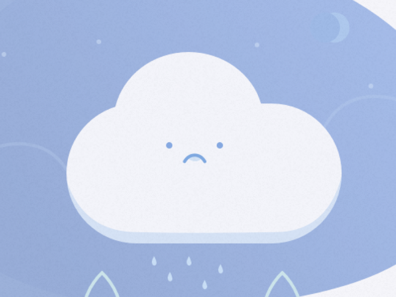 Sad cloud by Kieran H on Dribbble