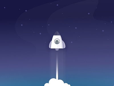 Rocket Ami illustration mascot saas space