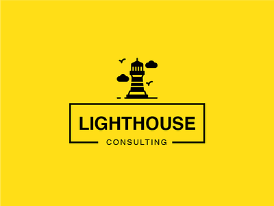 Lighthouse branding identity lighthouse logo logo design slab serif logojoy startup lighthouse consulting yellow