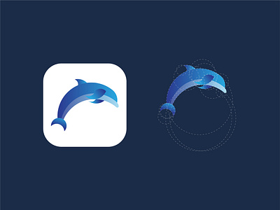 App Icon app app icon app icons branding daily 100 daily challenge daily ui daily ui 005 dolphin dolphins golden ratio gradient gradient color gradient design gradient icon logo ui ui ux ui ux design ui 100