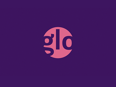 Glo beautiful beauty branding circle circle logo glo identity logo logojoy pink purple