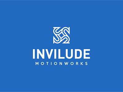 Invilude Logo blue logo invilude logo logo design logo mark logo mark design logojoy morion logo motion motion works