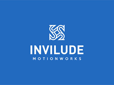 Invilude Logo blue logo invilude logo logo design logo mark logo mark design logojoy morion logo motion motion works
