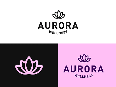 Aurora Logo Design aurora beauty beauty logo branding flower flower logo identity logo logo design logo designer logo mark logo mark design logo mark symbol logodesign logos logotype pink pink logo wellness wellness logo