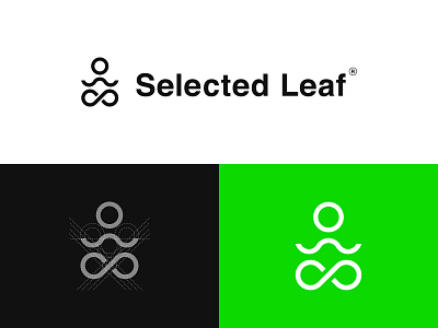 Selected Leaf Logo Design balance logo cannabis logo cbd logo combination mark green logo grid logo logo logo construction logo design logo designer logo grid logo mark logo mark design logo mark symbol logodesign logos logotype selected leaf wellness logo yoga logo