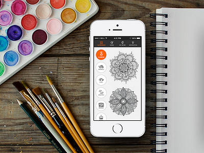 Colouring App app moible ui ux