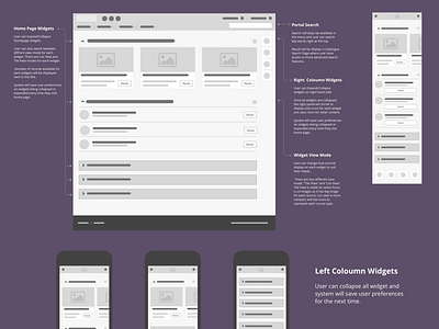 Lo-Fi Wireframe - Enterprise LMS Learner Home Page information architecture interaction design uiux wireframe