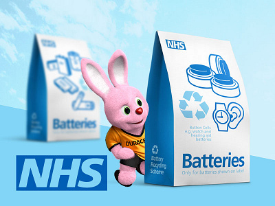 NHS Battery Recycling Bag battery bag design icons nhs