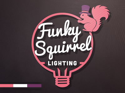 Funky Squirrel Lighting brand clothing design logo