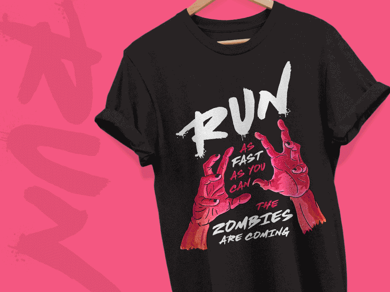 Run 4 Your Life: Zombie Runner T-Shirt apparel design t shirt