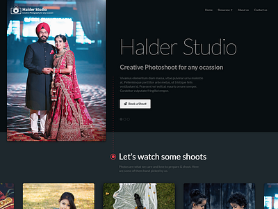 Website for Halder Studio branding design flat design landing page minimal modern photo studio showcase vector website