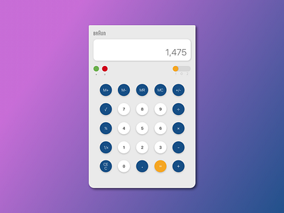 Daily UI #004 braun calculator dailyui dailyuichallenge visual design