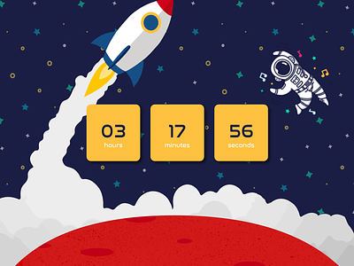 Daily UI #014 countdown countdown timer dailyui dailyuichallenge space visual design