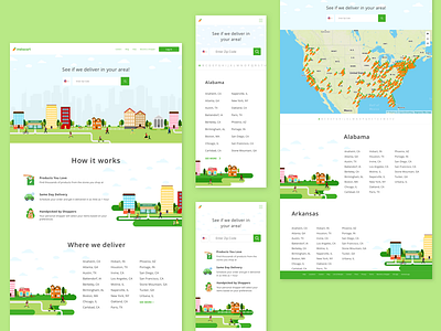 Locations Page food grocery icons illustration instacart locations