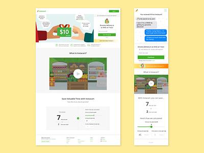 Personalized Referrals groceries grocery shopping instacart refer referral visual design