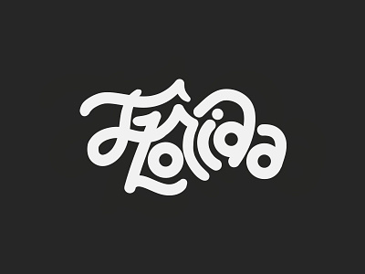 Florida Typography custom florida illustration logo text type typography