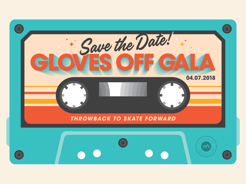 Save The Date cassette lettering retro tape typography