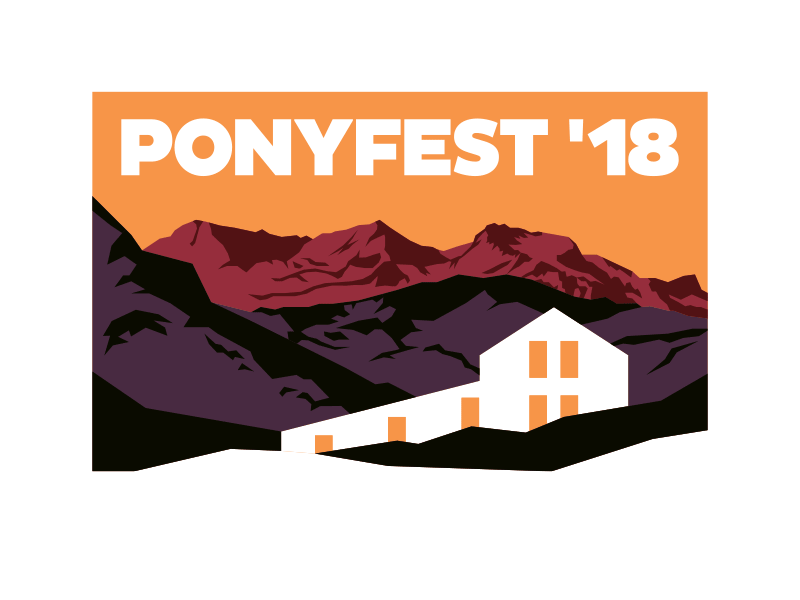 Ponyfest '18 flat mountains pony sunset