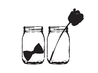 Jar love. bowtie icon illustrator jar love rose