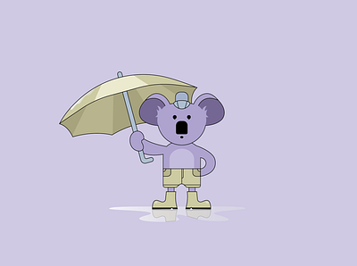 Koala animal art artwork cure art cute animal design digital art digital illustration graphic design illustration illustrator koala koala bear nature purple rain raindrops vector vector art