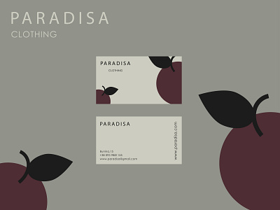 Paradisa Card (Apple) apple art artwork branding business card card design graphic design identity illustration illustrator logo logo design logos logotype vector vector art