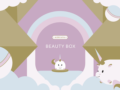 Packaging Design | Beauty Box 2d art artwork beauty box box branding cosmetics design flat graphic design illustration illustrator logo package packaging pink unicorn vector vector art