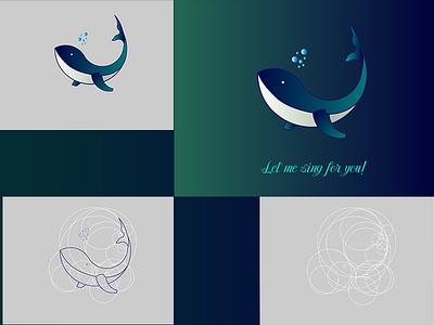 Let me sing for you! illustration logo vector whale