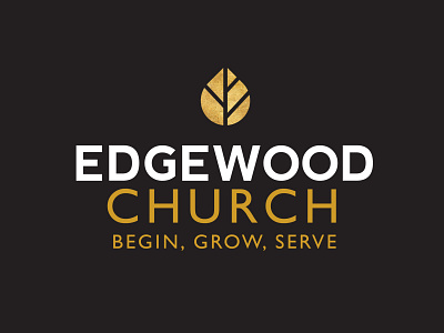 Edgewood Logo branding church branding church logo gold logo