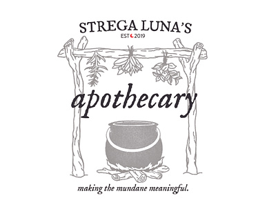Strega Luna's Apothecary: pt 1 apothecary brand identity branding cauldron design illustration witch logo