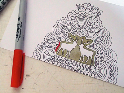 Drawing Meditation - Christmas Card (2013 request)