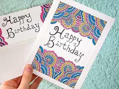 Happy Birthday Greeting Card by Kaitlyn Parker on Dribbble
