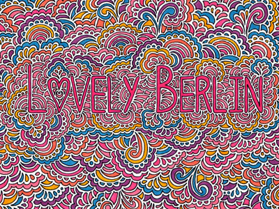 Lovely Berlin Drawing Meditation abstract berlin design drawing drawing meditation illustration pattern pink typography