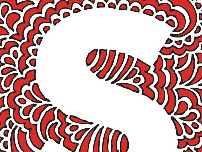 s abstract alphabet art design draw drawing illustration letters pattern red s typography