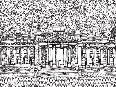 Reichstag Drawing Meditation art berlin drawing drawing meditation germany illustration reichstag travel