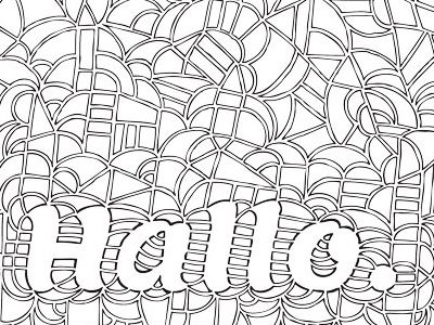 Hallo Drawing Meditation abstract design drawing german germany hallo hello illustration pattern typography