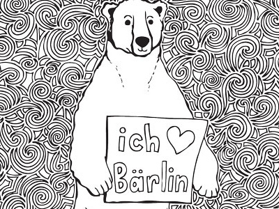 Bärlin Drawing Meditation abstract animal art bear berlin drawing germany illustration pattern travel