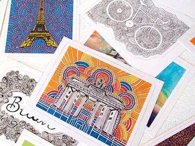 Drawing Meditation Stickers art berlin bike color design drawing drawing meditations illustration stickers